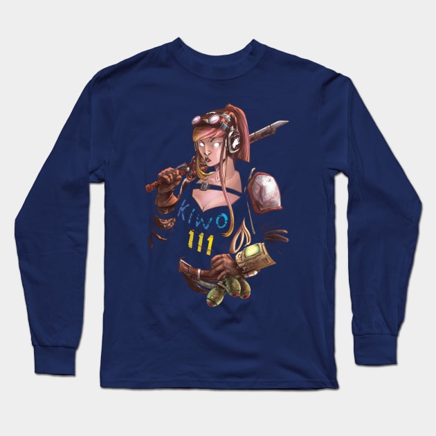 Battleworn Kiwo Long Sleeve T-Shirt by Kiwo